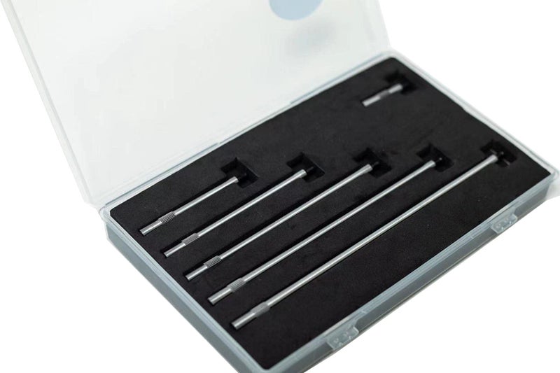 LLDSIMEX Dial & Electronic Indicator Extension Stem Rod Set 6 Piece 1", 2", 3", 4", 5", 6" Combine to 0-21" Include Plastic Case - Image 4